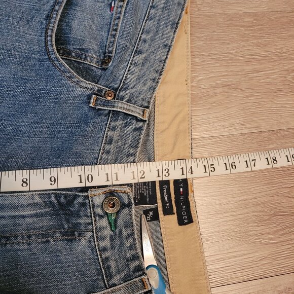 VTG Tommy Hilfiger Jeans 36x32 Freedom Fit Relaxed Straight Medium Light Y2K - Picture 8 of 10